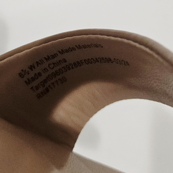 A.New Day Shannon heels for women with memory foam insole open toe and square - Picture 10 of 11